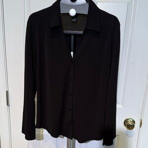 Elegant Black Button-Up Shirt